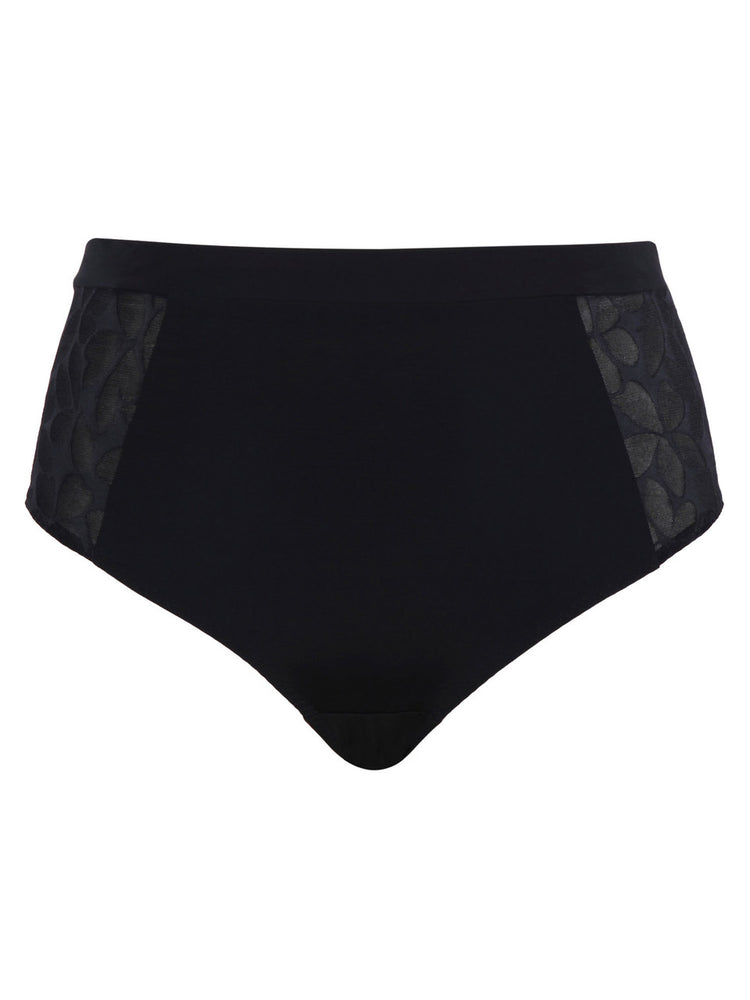 Packshot Ashley High Waisted Broekje Zwart Voorzijde