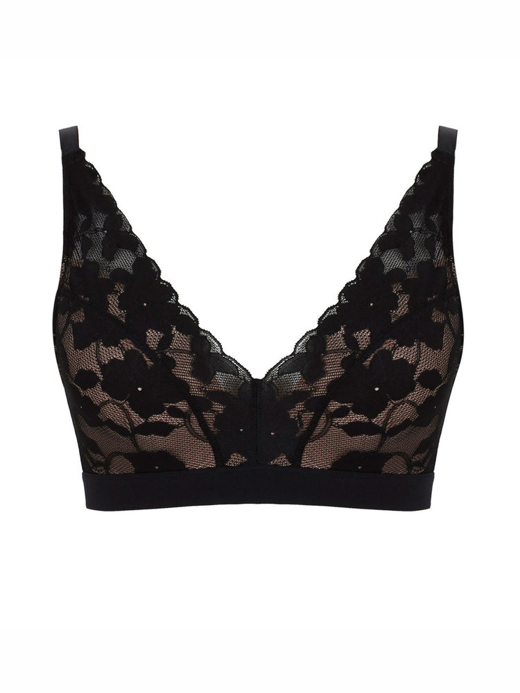Packshot Amour Beugelloze BH Black/Pecan Voorzijde