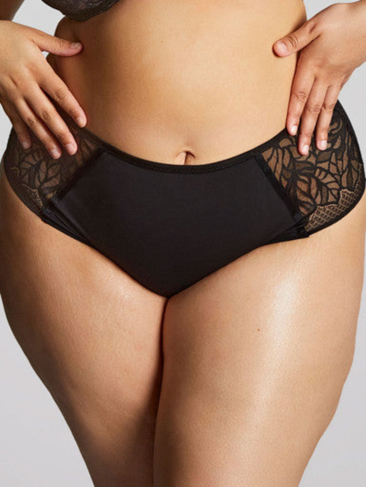 Model in Sophia Broekje Black voorzijde