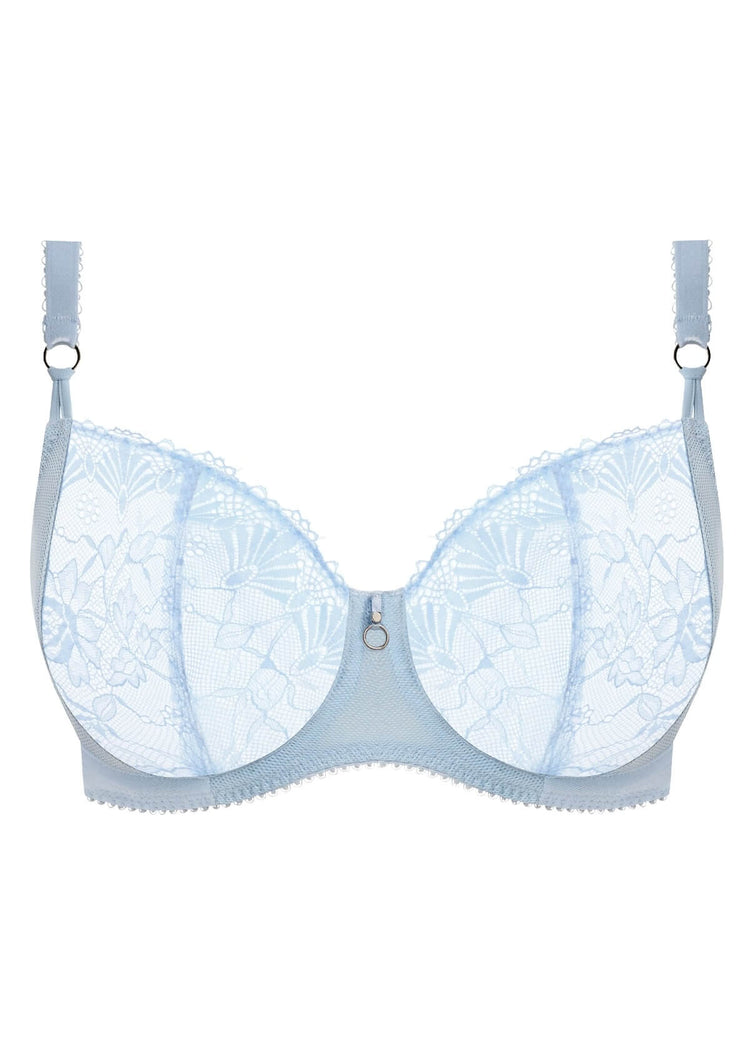Model in Fascinate Balconette BH Powder Blue packshot