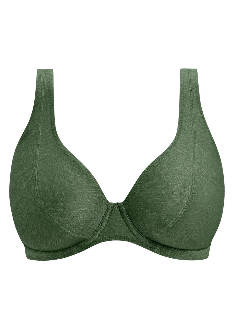Model in Arizona Wave High Apex Plunge Bikini Top Fern packshot
