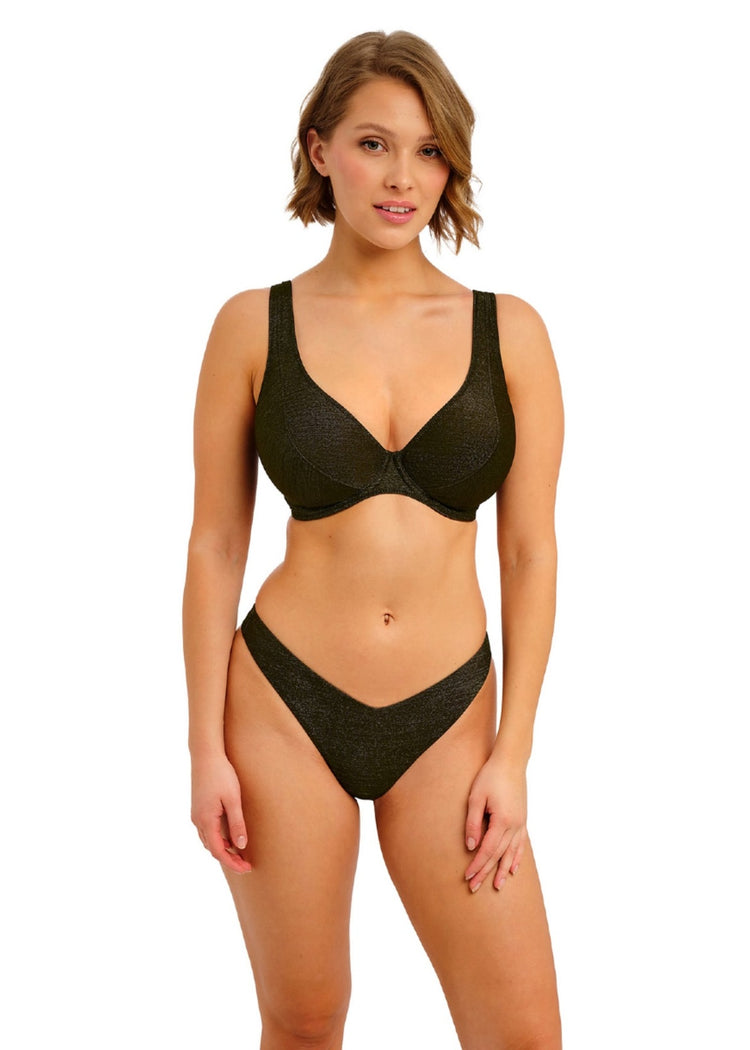 Model in Arizona Wave Brazilian Bikini Broekje Nebula voorzijde