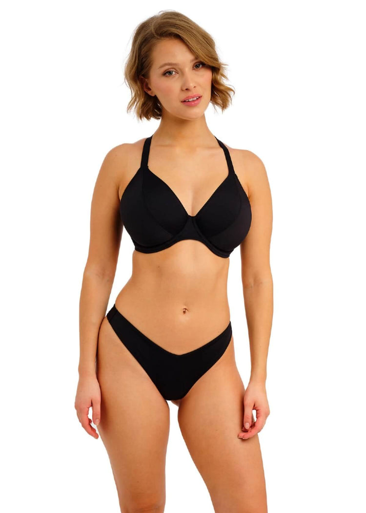 Model in Jewel Cove Brazilian Broekje Zwart voorzijde