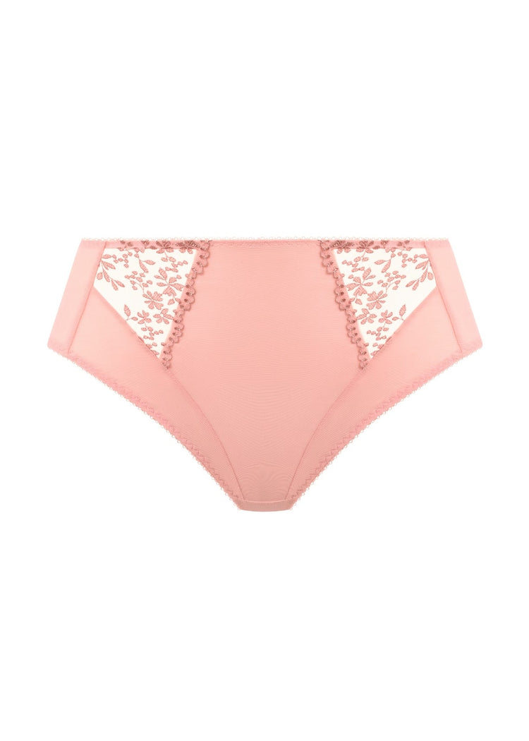 Model in Zarla High Leg Broekje Rose Bud packshot