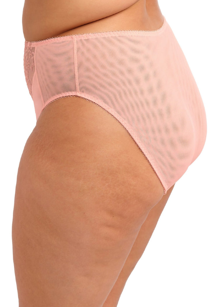 Model in Zarla High Leg Broekje Rose Bud achterzijde