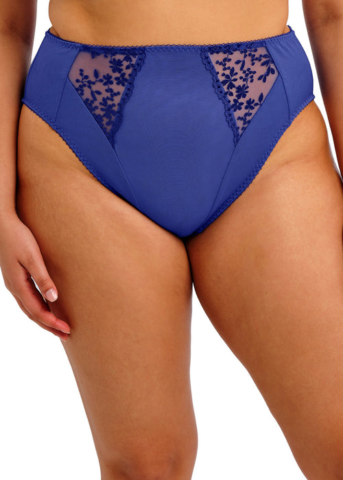 Model in Zarla High Leg Broekje Sapphire packshot