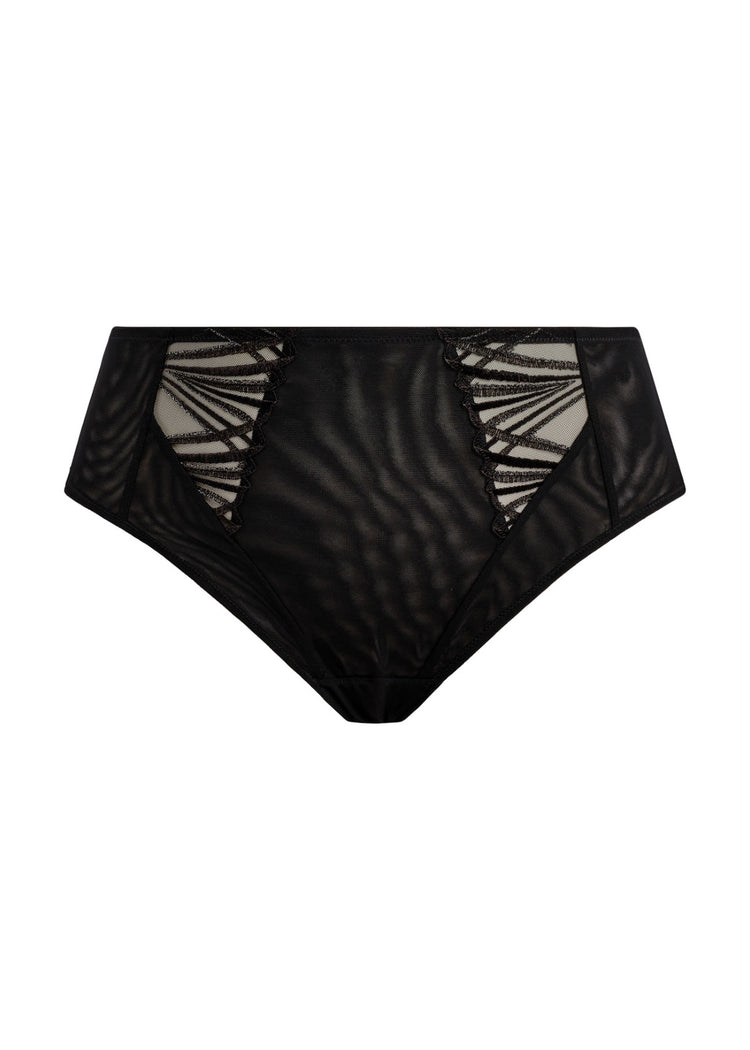 Model in Reja High Leg Broekje Zwart packshot