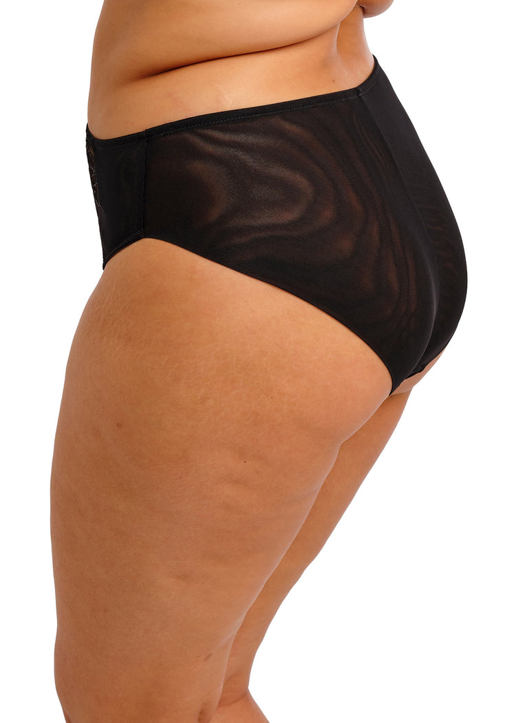 Model in Reja High Leg Broekje Zwart achterzijde