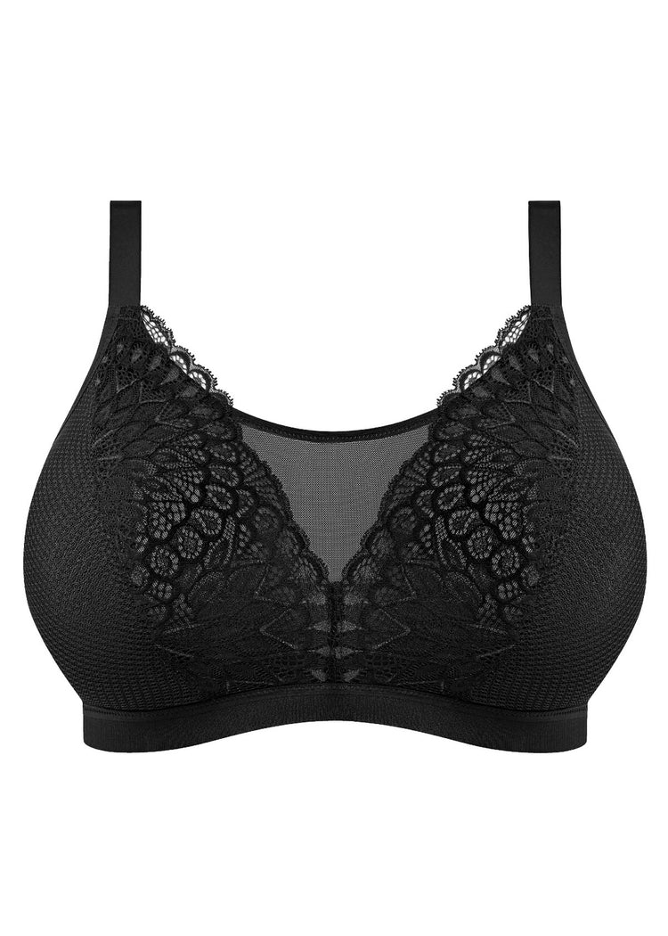 Packshot Tiernie Beugelloze Bralette Zwart voorzijde