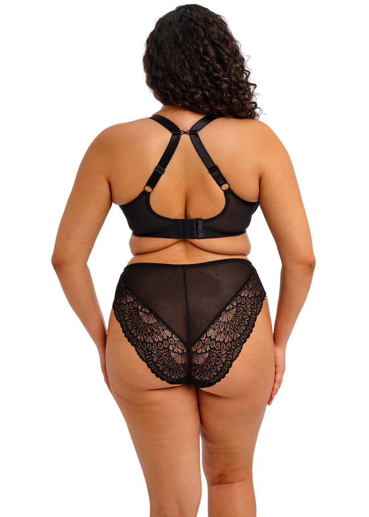 Model in Tiernie Plunge BH Zwart achterzijde