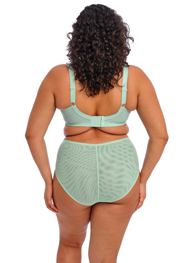 Model in Brianna Frozen Plunge BH achterzijde set