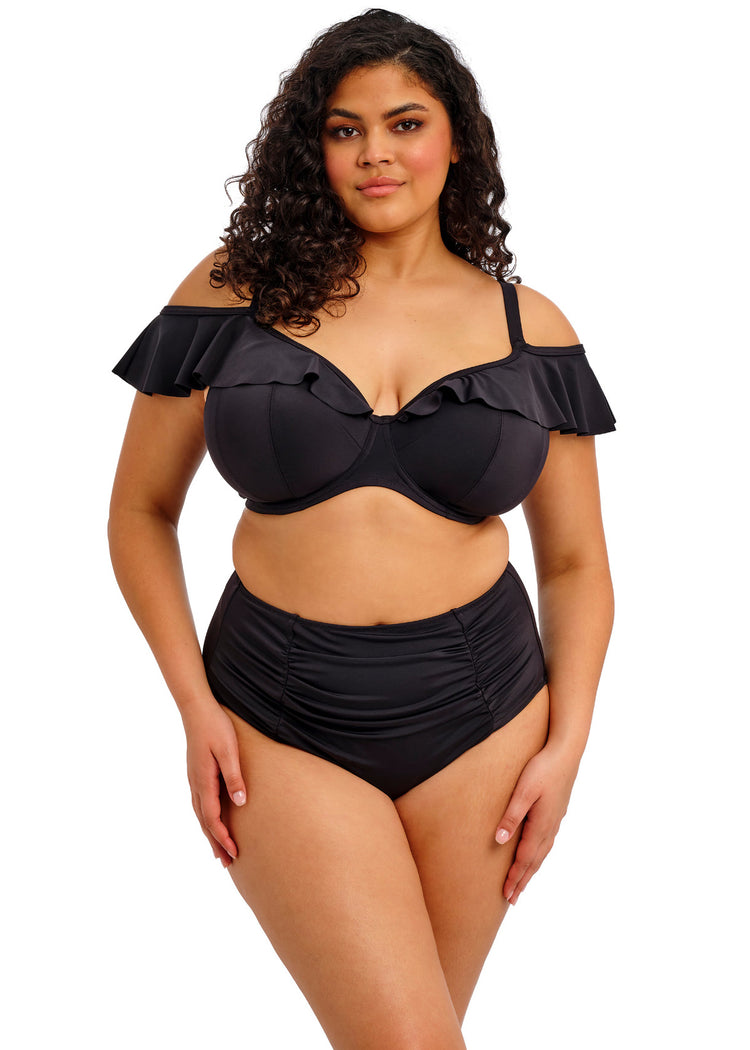 Plain Sailing High Waist Bikini Broekje Zwart - SuperBra