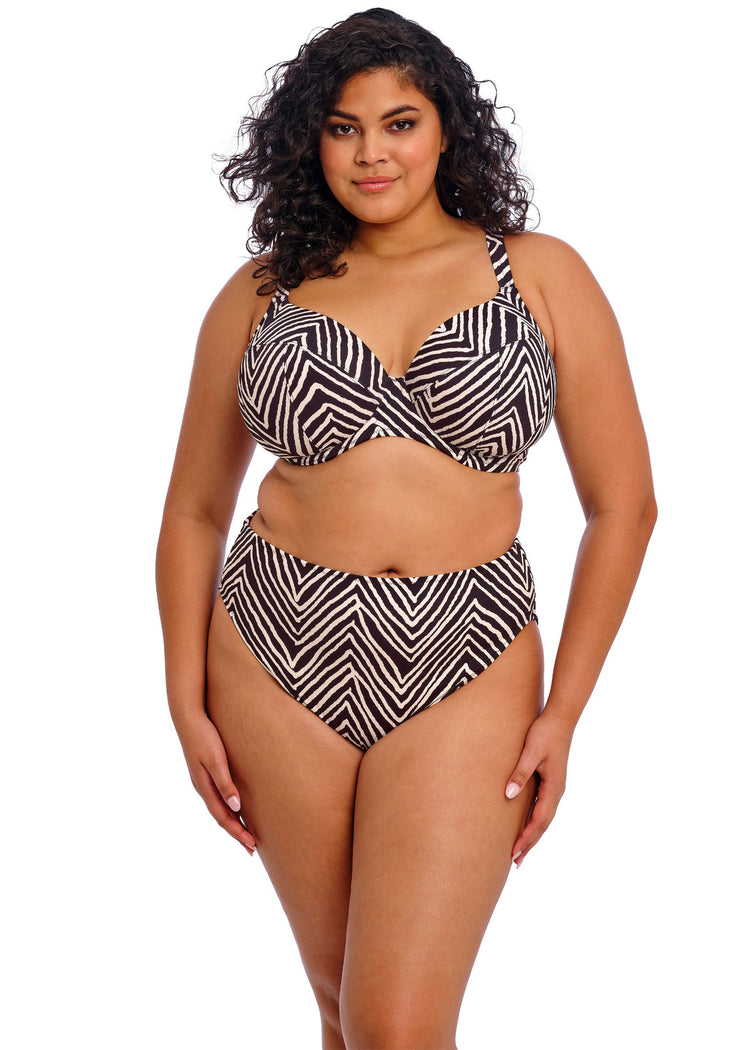 Fiji Falls Mid Rise Bikini Broekje Zwart - SuperBra
