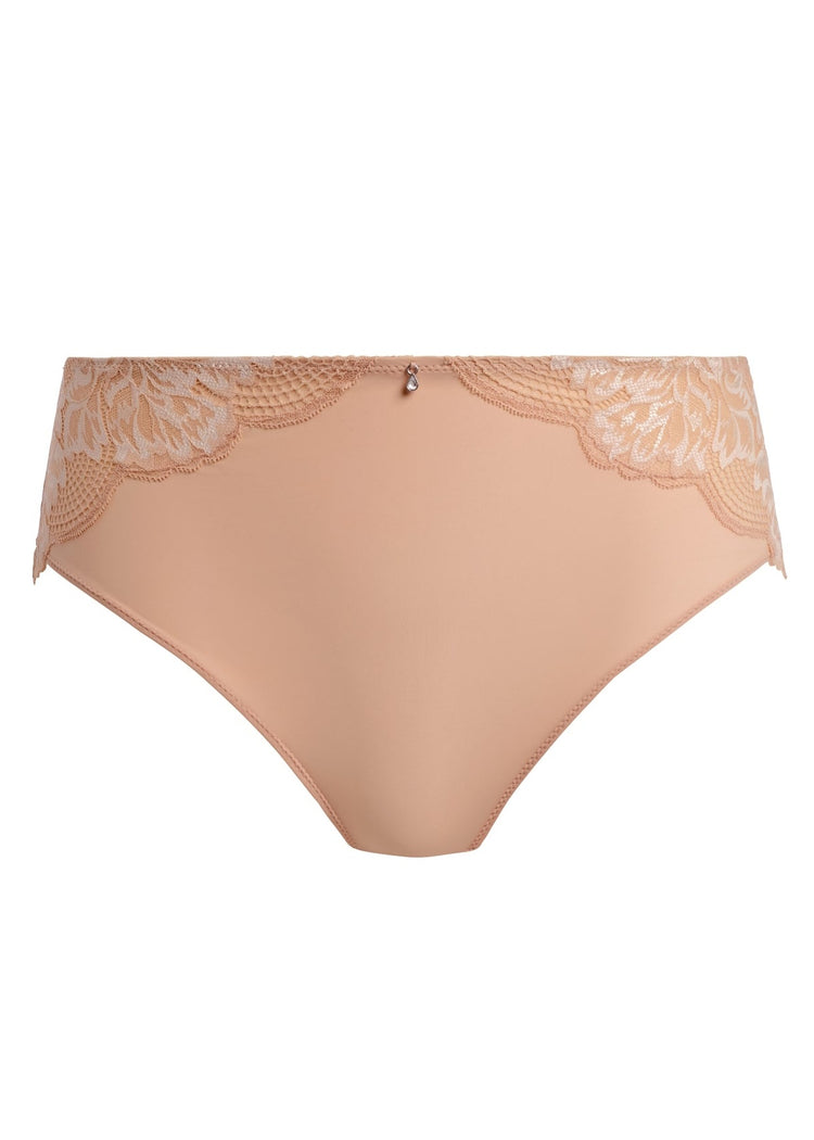 Model in Emmaline High Waist Broekje Natural packshot