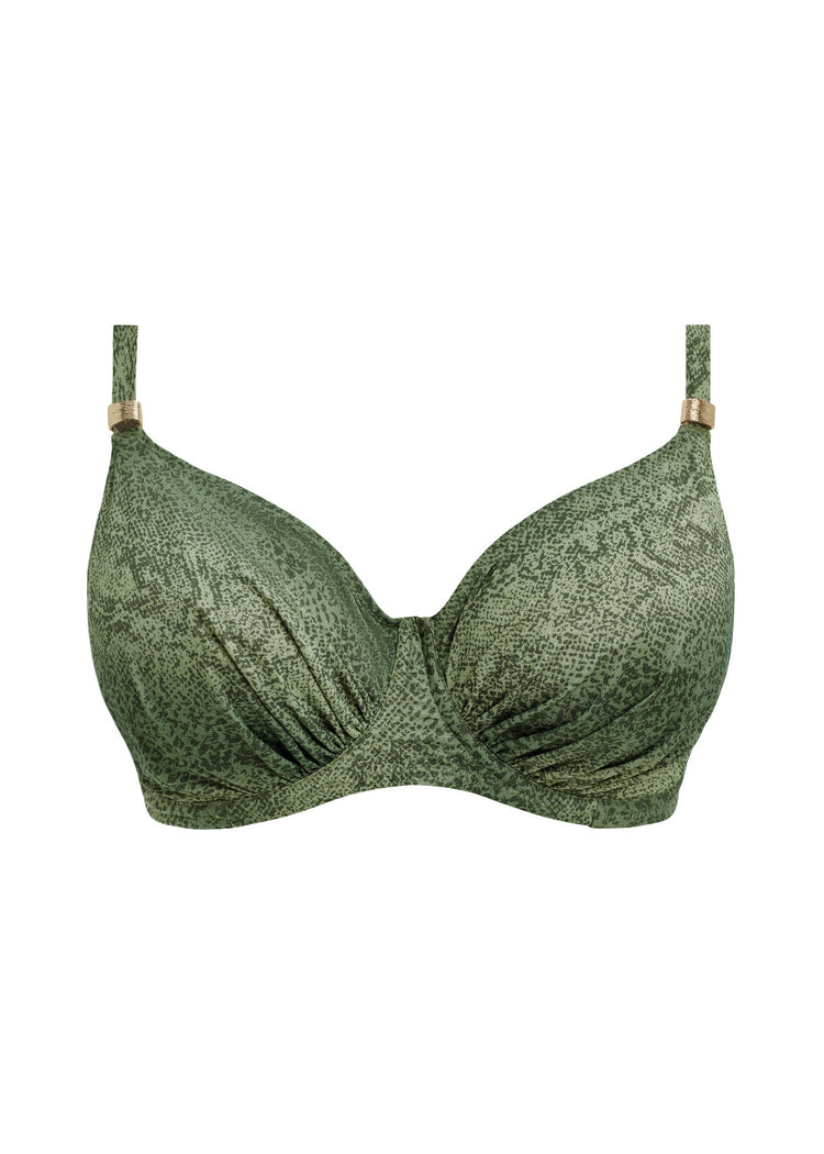 Model in Maya Bay Full Cup Gathered Bikini Top Peridot packshot