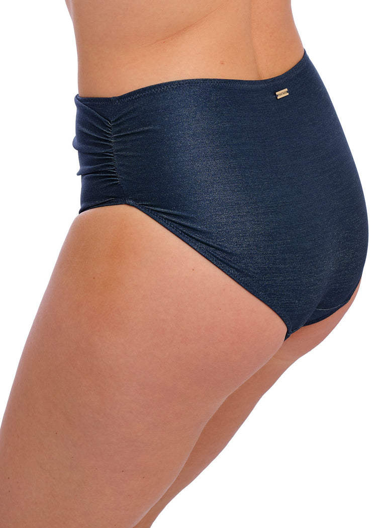 Paros Coast High Waist Bikini Broekje Midnight Sparkle zijkant