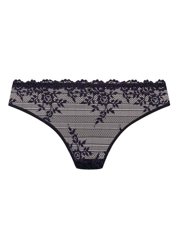 Packshot Embrace Lace Tanga Broekje Black/Night Sky voorzijde