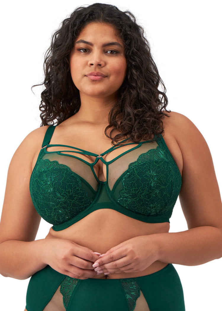 Model in Brianna Plunge BH Rainforest Voorzijde