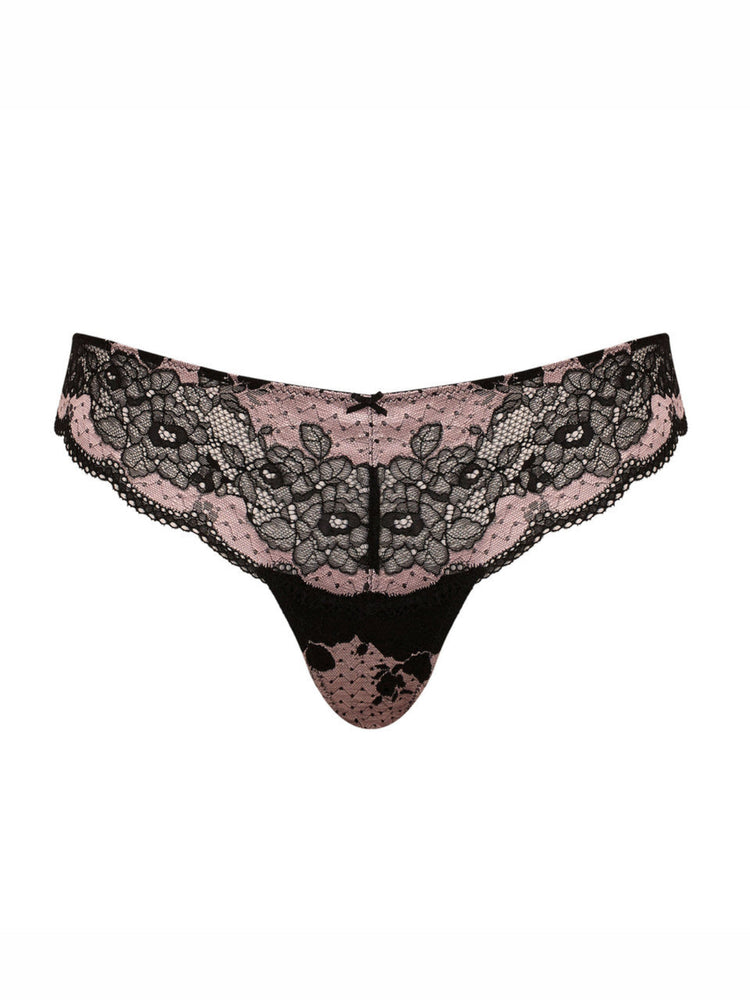 Model in Clara String Black/Pink packshot