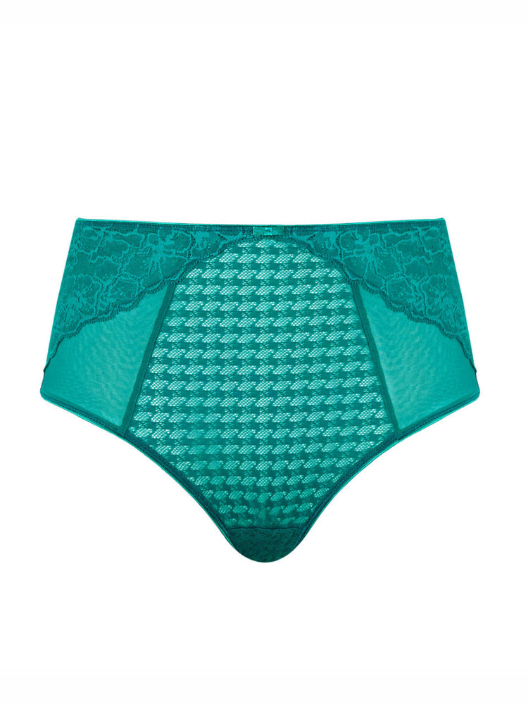 Model in Envy Mid Rise Broekje Deep Teal packshot