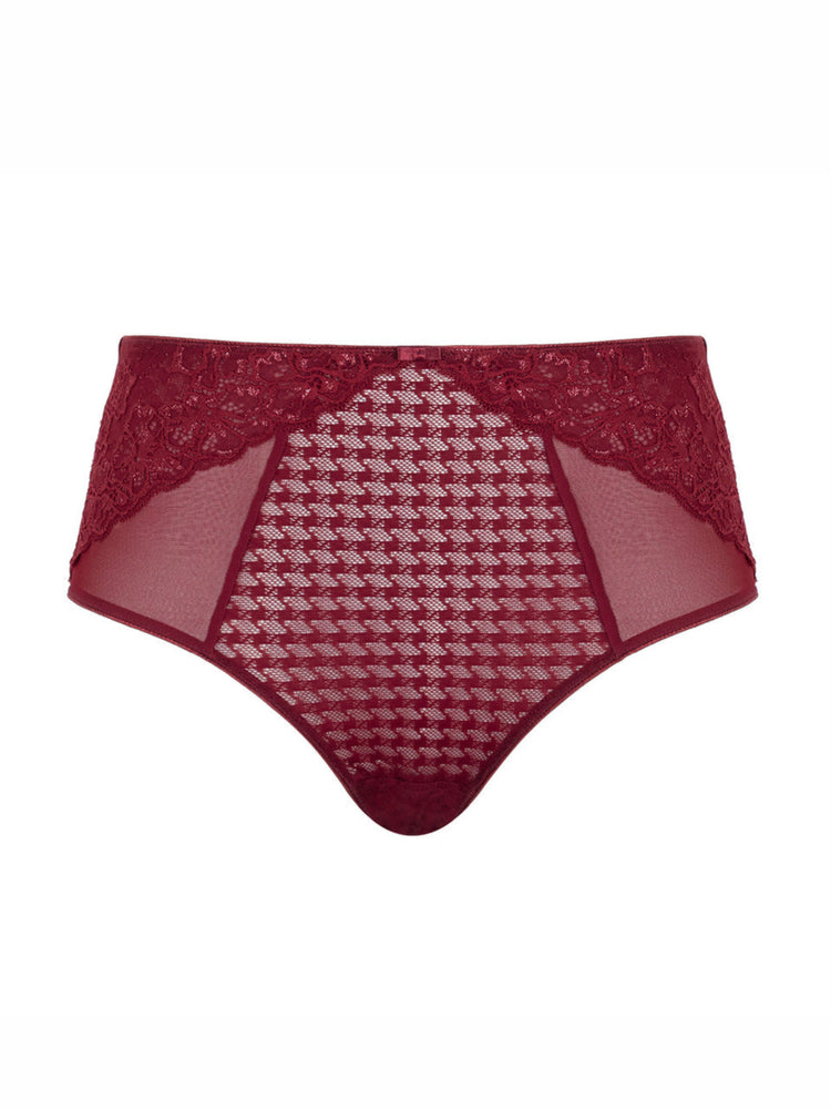 Model in Envy Mid Rise Broekje Sparkling Cherry packshot