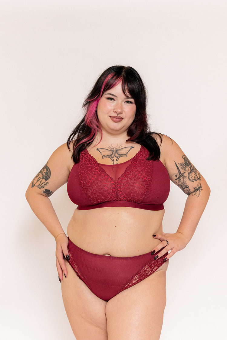 Tiernie Beugelloze Bralette Tibetan Red