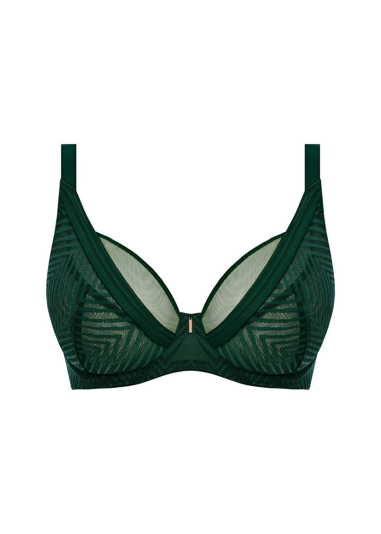 Packshot Tailored High Apex Plunge BH Deep Emerald Voorzijde
