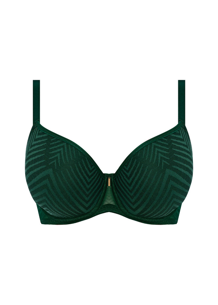 Packshot Tailored Voorgevormde Plunge T-Shirt BH Deep Emerald Voorzijde