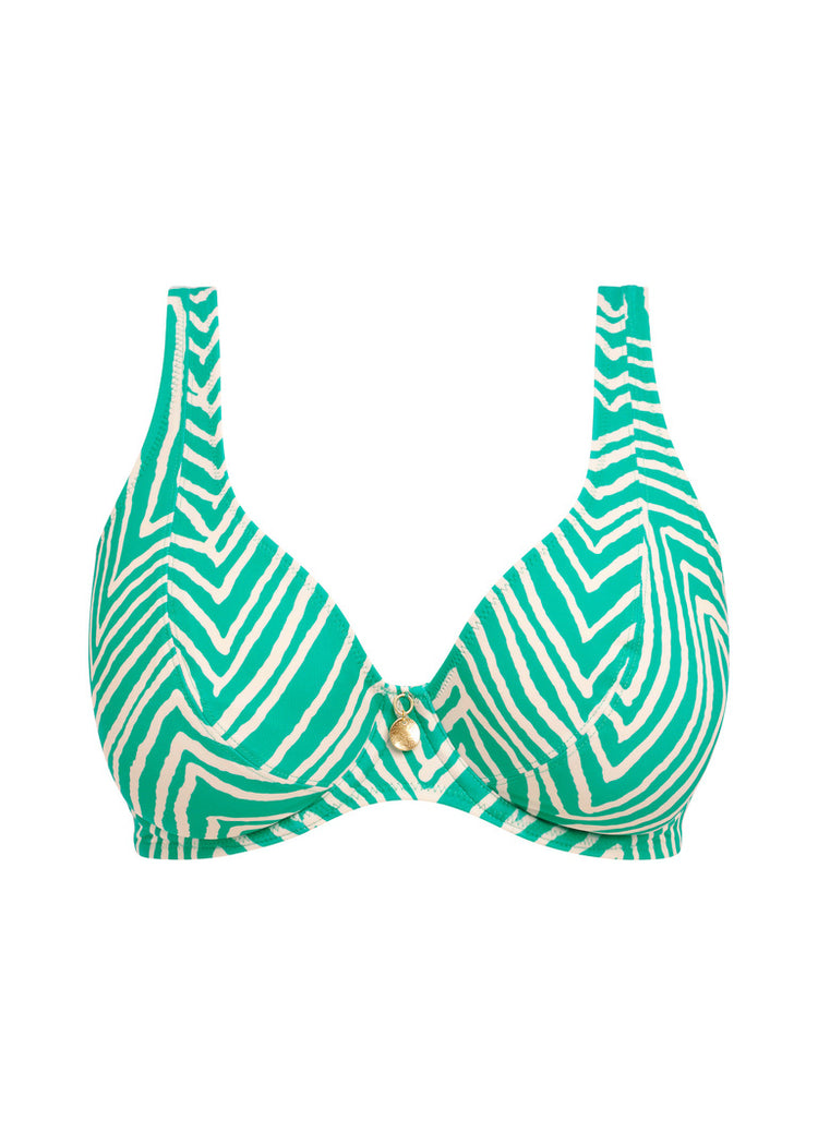 Packkshot Fiji Falls High Apex Bikini Top Marine Voorzijde