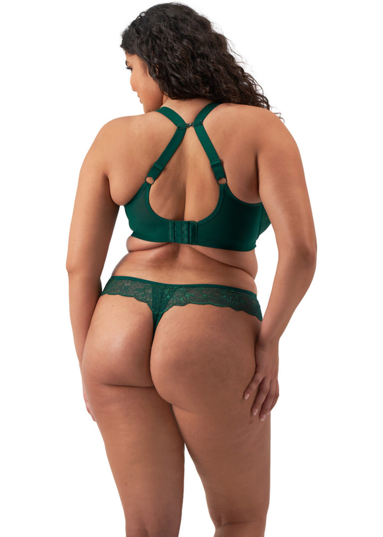 Model in Brianna Padded Half Cup BH Rainforest Achterzijde