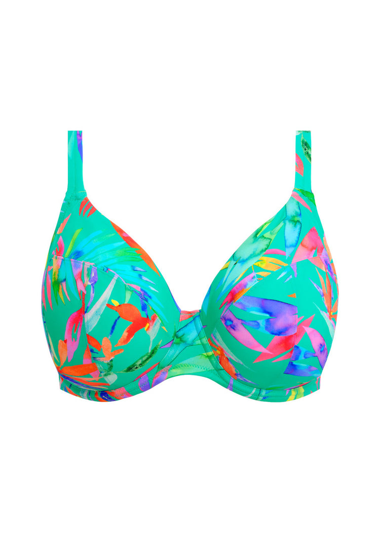 Packshot Toyama Tides Plunge Bikini Top Jade Voorzijde
