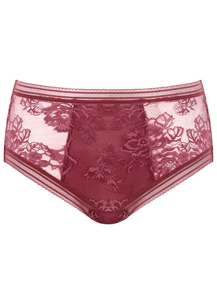 Packshot Fusion Lace Broekje Rosewood Voorzijde
