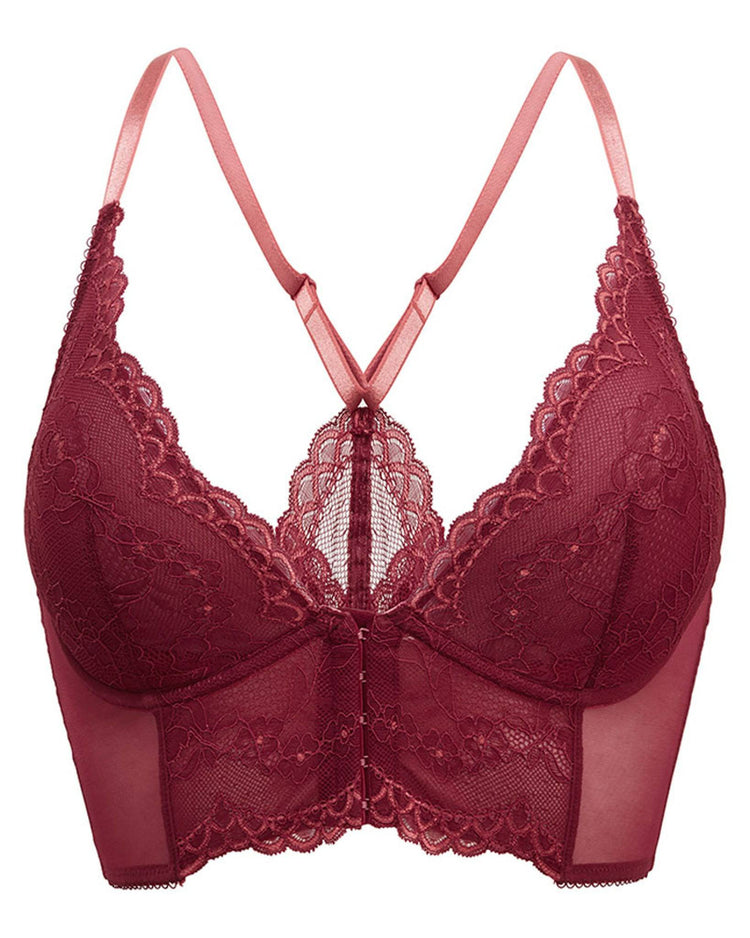 Productfoto Superboost Lace Bralette Cranberry/Raspberry Sorbet, vooraanzicht