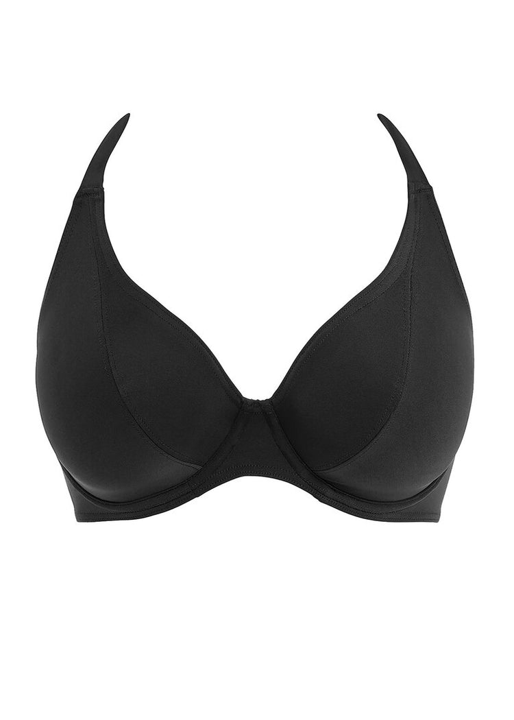 Packshot Jewel Cove Halter Bikini Top Zwart Voorzijde