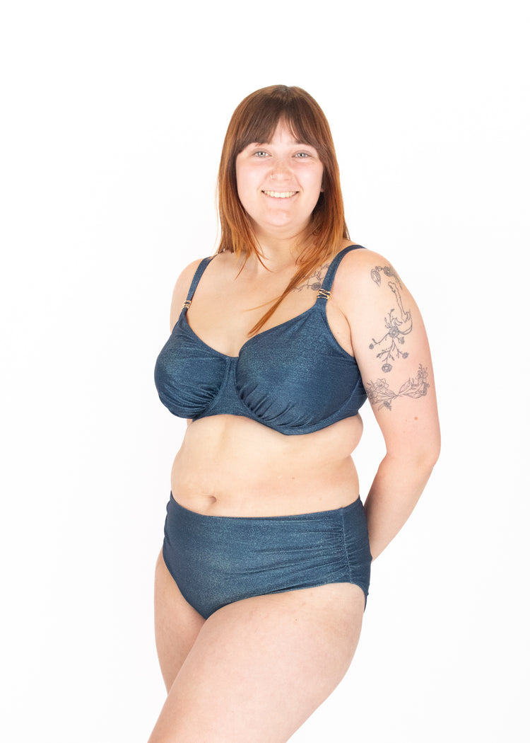Paros Coast Bikini Top Midnight Sparkle - SuperBra