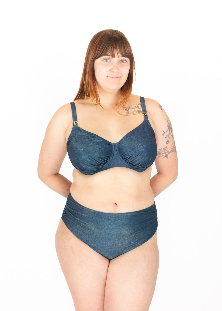 Paros Coast Bikini Top Midnight Sparkle - SuperBra
