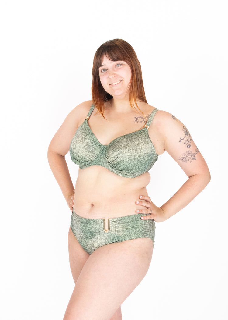 Maya Bay Gathered Full Cup Bikini Top Peridot - SuperBra