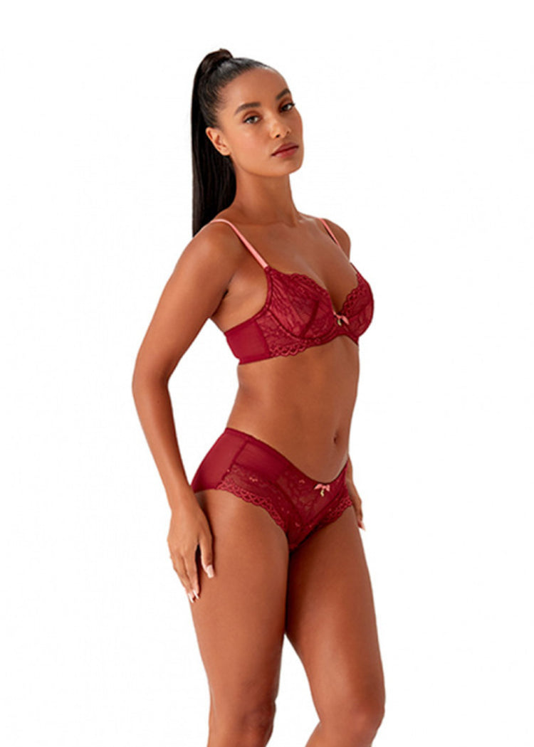 Superboost Lace Plunge BH Cranberry/Raspberry Sorbet - SuperBra