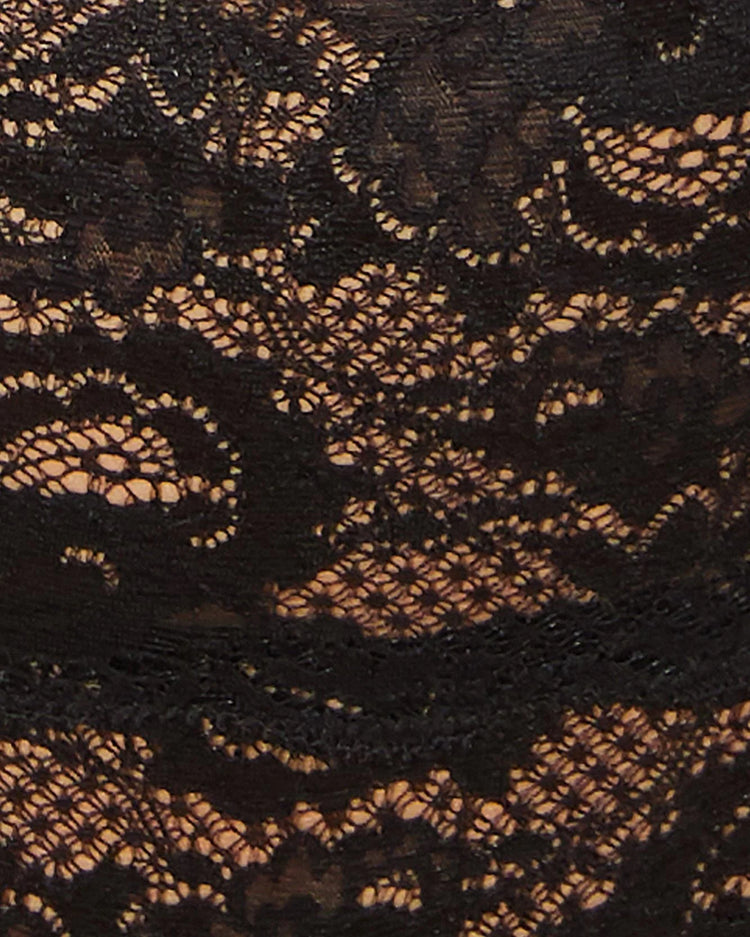 Never Say Never Curvy Plunge Longline Bralette Zwart