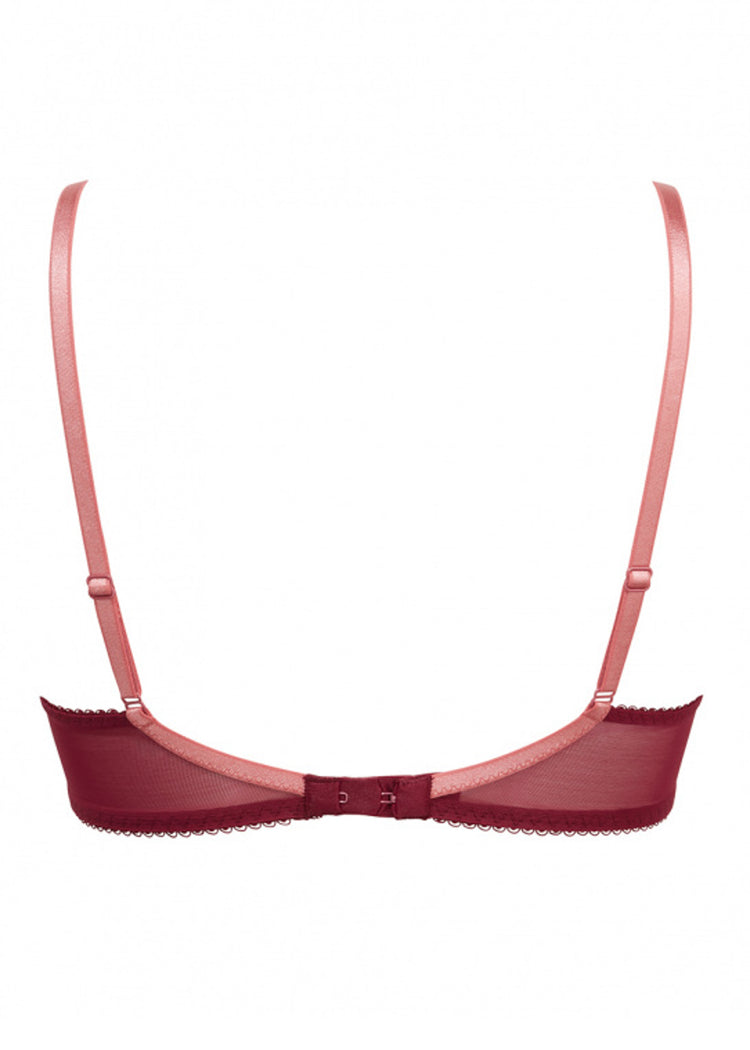Productfoto Superboost Lace Voorgevormde Plung BH Cranberry/Raspberry Sorbet Achteraanzicht