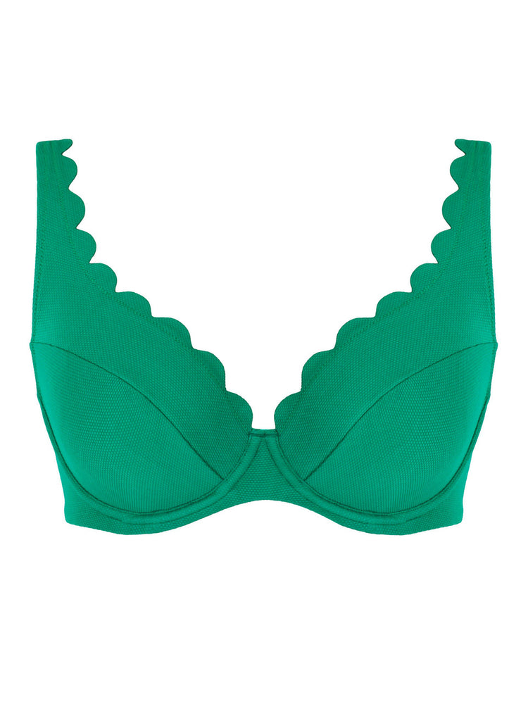 Spirit Plunge Bikini Top Verde Voorzijde