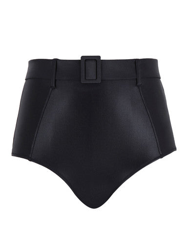 Packshot Obsidian high Waist Bikini Broekje Zwart Voorzijde