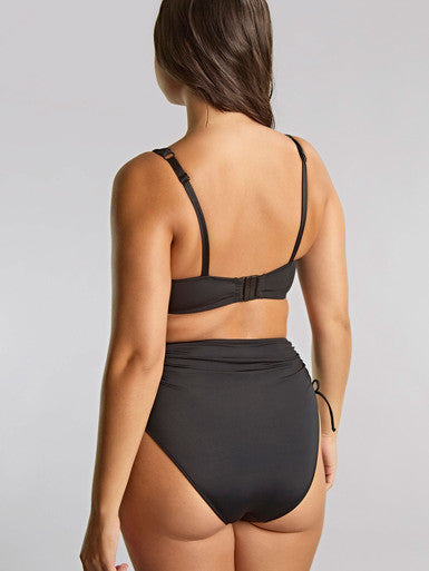 Signature Midi Gather Bikini Broekje Zwart