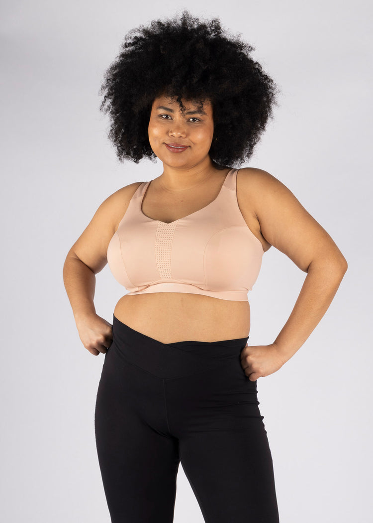 SuperBra Model in Endurance Non Padded Sport BH Dusty Rose voorzijde