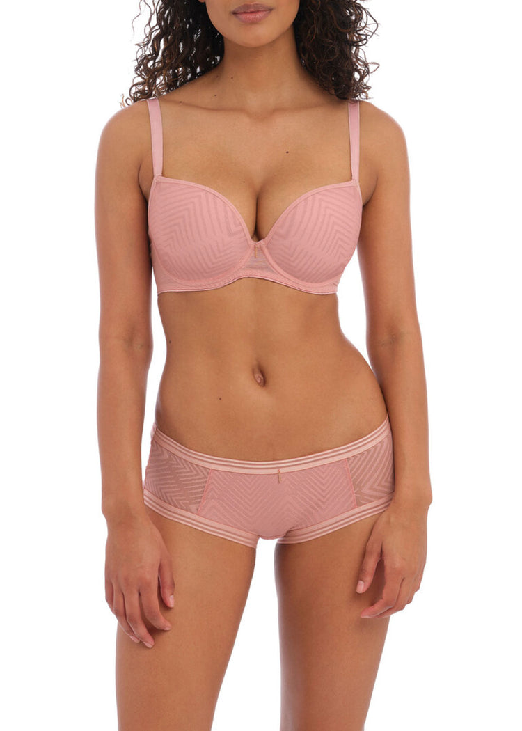 Tailored Ash Rose Moulded Plunge T-Shirt Bra Model in Tailored Ash Rose Voorgevormde Plunge T-Shirt BH Voorzijde