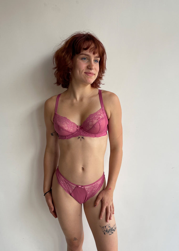 Ana Plunge BH Berry Pink