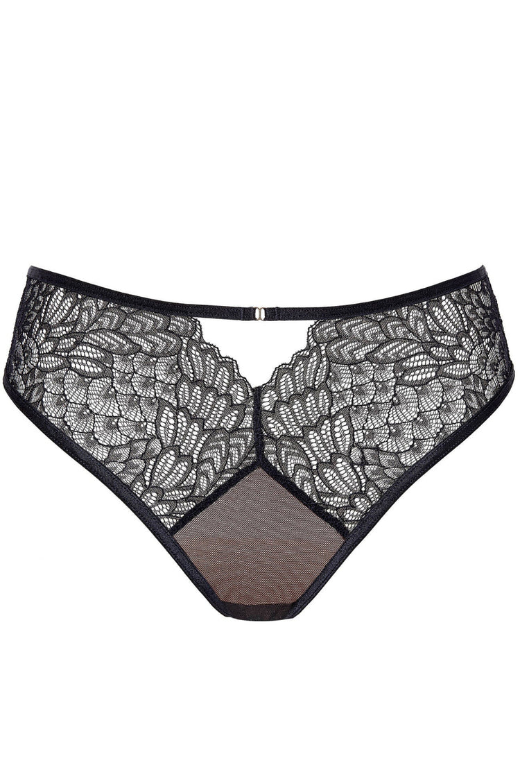 Model in Celeste String Zwart packshot