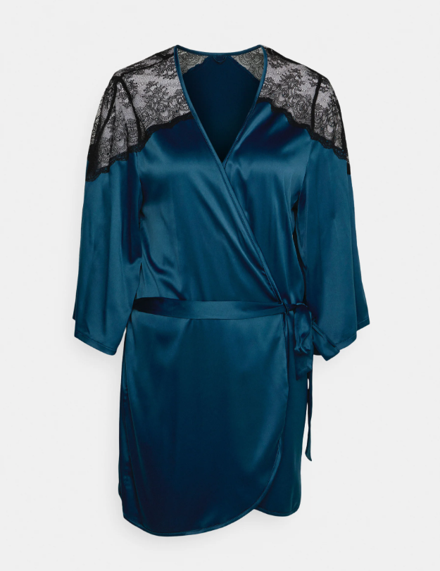 VIP Confessions Kimono Black/Teal - SuperBra