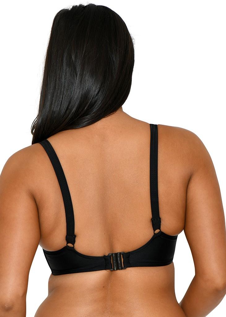 Rug van model in Curvy Kate Jetty Balconette Bikinitop Zwart