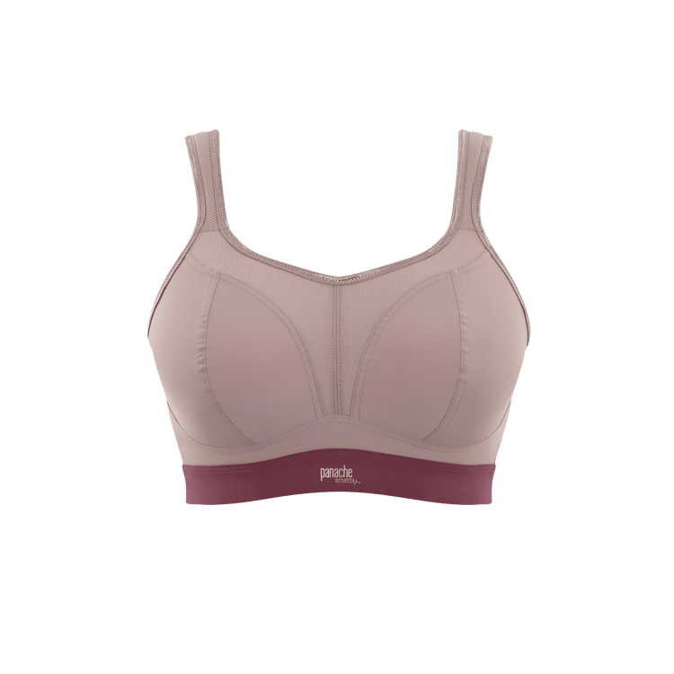 Panache Beugelloze Sport BH Warm Taupe Packshot Voorzijde